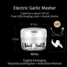 Load image into Gallery viewer, Electric Garlic Masher USB Charging Sturdy Durable Mini Crusher Chopper For Crushed Ginger Crushed Fresh Chili Kitchen Tools
