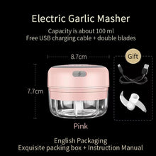 Load image into Gallery viewer, Electric Garlic Masher USB Charging Sturdy Durable Mini Crusher Chopper For Crushed Ginger Crushed Fresh Chili Kitchen Tools
