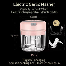 Load image into Gallery viewer, Electric Garlic Masher USB Charging Sturdy Durable Mini Crusher Chopper For Crushed Ginger Crushed Fresh Chili Kitchen Tools
