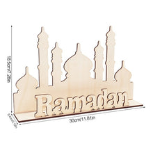 Load image into Gallery viewer, Wooden EID Mubarak Decoration Ramadan Mubarak Ornaments Islamic Muslim Pendant Eid Al Adha Party Supplies Ramadan Kareem Gifts
