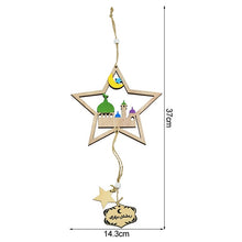 Load image into Gallery viewer, Wooden EID Mubarak Decoration Ramadan Mubarak Ornaments Islamic Muslim Pendant Eid Al Adha Party Supplies Ramadan Kareem Gifts
