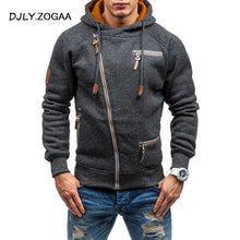 Load image into Gallery viewer, ZOGAA 2021 Autumn Winter New Men&#39;s Hooded Hoodie Fashion Wild Hoodies Zipper Solid Sweatshirts Coat Large Size M-4XL
