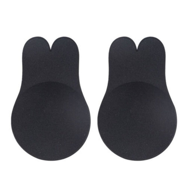 Women Push Up Bras For Self Adhesive Silicone Strapless Invisible Bra Reusable Sticky Breast Lift Up Tape Kawaii Rabbit Bra Pads