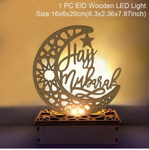 Load image into Gallery viewer, EID Wooden Pendant Eid Mubarak Ramadan Decoration For Home Islamic Muslim Party Decor Kareem Ramadan And Eid Decor Eid AL Adha
