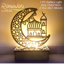 Load image into Gallery viewer, EID Wooden Pendant Eid Mubarak Ramadan Decoration For Home Islamic Muslim Party Decor Kareem Ramadan And Eid Decor Eid AL Adha
