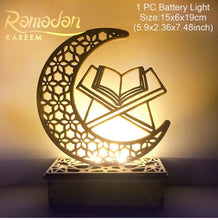 Load image into Gallery viewer, EID Wooden Pendant Eid Mubarak Ramadan Decoration For Home Islamic Muslim Party Decor Kareem Ramadan And Eid Decor Eid AL Adha
