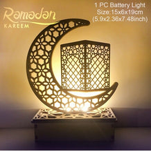 Load image into Gallery viewer, EID Wooden Pendant Eid Mubarak Ramadan Decoration For Home Islamic Muslim Party Decor Kareem Ramadan And Eid Decor Eid AL Adha
