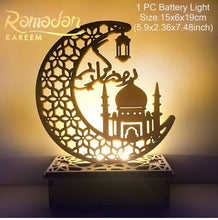 Load image into Gallery viewer, EID Wooden Pendant Eid Mubarak Ramadan Decoration For Home Islamic Muslim Party Decor Kareem Ramadan And Eid Decor Eid AL Adha
