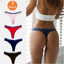 Load image into Gallery viewer, 3pcs/lot Panties for Women Vogue Thong Underwear Sexy Cotton Breathable Girls Lingerie Female Briefs Seamless Woman Underpants
