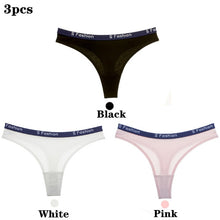 Load image into Gallery viewer, 3pcs/lot Panties for Women Vogue Thong Underwear Sexy Cotton Breathable Girls Lingerie Female Briefs Seamless Woman Underpants
