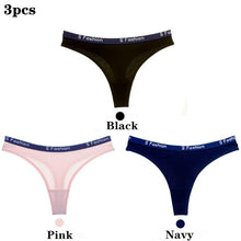 Load image into Gallery viewer, 3pcs/lot Panties for Women Vogue Thong Underwear Sexy Cotton Breathable Girls Lingerie Female Briefs Seamless Woman Underpants
