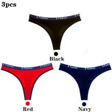 Load image into Gallery viewer, 3pcs/lot Panties for Women Vogue Thong Underwear Sexy Cotton Breathable Girls Lingerie Female Briefs Seamless Woman Underpants
