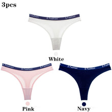 Load image into Gallery viewer, 3pcs/lot Panties for Women Vogue Thong Underwear Sexy Cotton Breathable Girls Lingerie Female Briefs Seamless Woman Underpants
