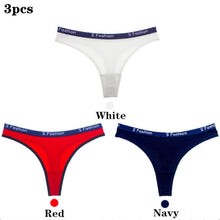 Load image into Gallery viewer, 3pcs/lot Panties for Women Vogue Thong Underwear Sexy Cotton Breathable Girls Lingerie Female Briefs Seamless Woman Underpants
