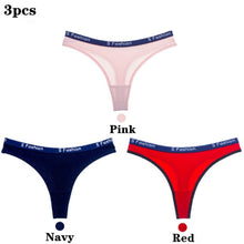 Load image into Gallery viewer, 3pcs/lot Panties for Women Vogue Thong Underwear Sexy Cotton Breathable Girls Lingerie Female Briefs Seamless Woman Underpants
