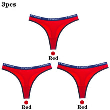 Load image into Gallery viewer, 3pcs/lot Panties for Women Vogue Thong Underwear Sexy Cotton Breathable Girls Lingerie Female Briefs Seamless Woman Underpants
