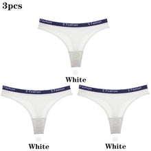 Load image into Gallery viewer, 3pcs/lot Panties for Women Vogue Thong Underwear Sexy Cotton Breathable Girls Lingerie Female Briefs Seamless Woman Underpants
