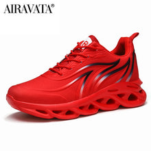 Load image into Gallery viewer, Men&#39;s Flame Printed Sneakers Flying Weave Sports Shoes Comfortable Running Shoes Outdoor Men Athletic Shoes
