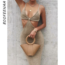 Load image into Gallery viewer, BOOFEENAA Vacation Knitted Maxi Dresses for Women Summer 2021 Elegant Sexy Party Cut Out Backless Bodycon Dress C69-BH27
