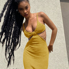 Load image into Gallery viewer, BOOFEENAA Vacation Knitted Maxi Dresses for Women Summer 2021 Elegant Sexy Party Cut Out Backless Bodycon Dress C69-BH27
