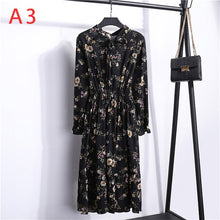 Load image into Gallery viewer, 2021 Winter Dress Women Long Sleeve Vintage Dress Chiffon Shirt Vestidos For Ladies Casual Floral Midi Autumn Dresses Polka Dot
