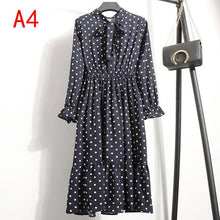 Load image into Gallery viewer, 2021 Winter Dress Women Long Sleeve Vintage Dress Chiffon Shirt Vestidos For Ladies Casual Floral Midi Autumn Dresses Polka Dot
