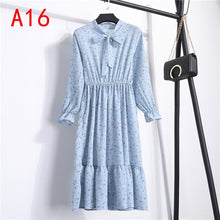 Load image into Gallery viewer, 2021 Winter Dress Women Long Sleeve Vintage Dress Chiffon Shirt Vestidos For Ladies Casual Floral Midi Autumn Dresses Polka Dot
