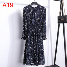 Load image into Gallery viewer, 2021 Winter Dress Women Long Sleeve Vintage Dress Chiffon Shirt Vestidos For Ladies Casual Floral Midi Autumn Dresses Polka Dot
