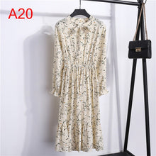 Load image into Gallery viewer, 2021 Winter Dress Women Long Sleeve Vintage Dress Chiffon Shirt Vestidos For Ladies Casual Floral Midi Autumn Dresses Polka Dot
