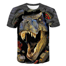 Load image into Gallery viewer, Boys &amp; Girls Cartoon T-shirts Kids Dinosaur Print 3D T Shirt For Boys Children Summer Short Sleeve T-shirt Tops Clothing
