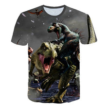 Load image into Gallery viewer, Boys &amp; Girls Cartoon T-shirts Kids Dinosaur Print 3D T Shirt For Boys Children Summer Short Sleeve T-shirt Tops Clothing
