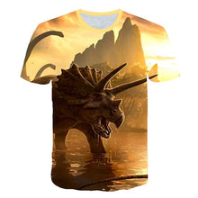 Load image into Gallery viewer, Boys &amp; Girls Cartoon T-shirts Kids Dinosaur Print 3D T Shirt For Boys Children Summer Short Sleeve T-shirt Tops Clothing
