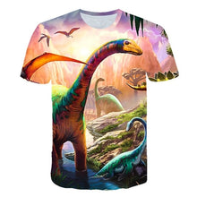 Load image into Gallery viewer, Boys &amp; Girls Cartoon T-shirts Kids Dinosaur Print 3D T Shirt For Boys Children Summer Short Sleeve T-shirt Tops Clothing
