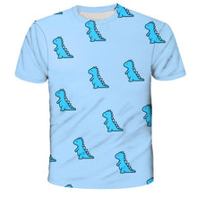 Load image into Gallery viewer, Boys &amp; Girls Cartoon T-shirts Kids Dinosaur Print 3D T Shirt For Boys Children Summer Short Sleeve T-shirt Tops Clothing
