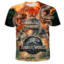 Load image into Gallery viewer, Boys &amp; Girls Cartoon T-shirts Kids Dinosaur Print 3D T Shirt For Boys Children Summer Short Sleeve T-shirt Tops Clothing
