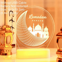 Load image into Gallery viewer, QIFU Eid Mubarak Decor Ornament Light Eid Kareem Ramadan Decor for Home Ramadan Mubarak Eid Al Adha Islamic Muslim Party Decor
