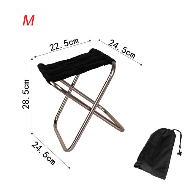 Folding Fishing Chair Lightweight Picnic Camping Chair Foldable Aluminium Cloth Outdoor Portable Easy To Carry Outdoor Furniture