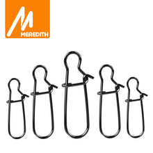 Load image into Gallery viewer, Meredith 50pcs Stainless Steel Fishing Connector Fast Clip Lock Snap Swivel Solid Rings Safety Snaps Fishing Hook Tool Snap
