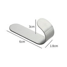 Load image into Gallery viewer, Stainless steel glue hook no hole at the back of bathroom door clothes hook wall hanging strong load-bearing hook
