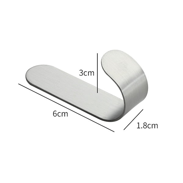 Stainless steel glue hook no hole at the back of bathroom door clothes hook wall hanging strong load-bearing hook