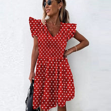 Load image into Gallery viewer, Summer Dress 2021 Women Polka Dot Street Sexy Casual Loose Thin Beach Party Dress Plus Size V Neck Mini Dress Female Vestidos
