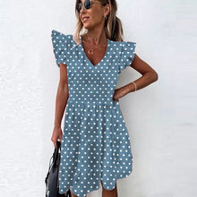 Load image into Gallery viewer, Summer Dress 2021 Women Polka Dot Street Sexy Casual Loose Thin Beach Party Dress Plus Size V Neck Mini Dress Female Vestidos
