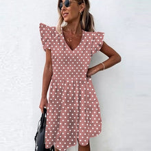 Load image into Gallery viewer, Summer Dress 2021 Women Polka Dot Street Sexy Casual Loose Thin Beach Party Dress Plus Size V Neck Mini Dress Female Vestidos
