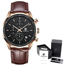 Load image into Gallery viewer, 2021 New Men Watch CHEETAH Waterproof Quartz Men Watches Chronograph Sport Wristwatch Leather Business Male Clock Watch With Box
