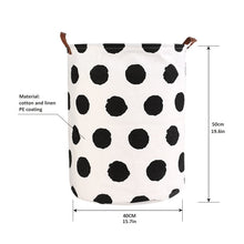 Load image into Gallery viewer, Canvas Waterproof Laundry Organizer Basket Large Capacity Laundry Hamper Dirty Clothes Storage Bag Toy Home Storage Bin 1pc
