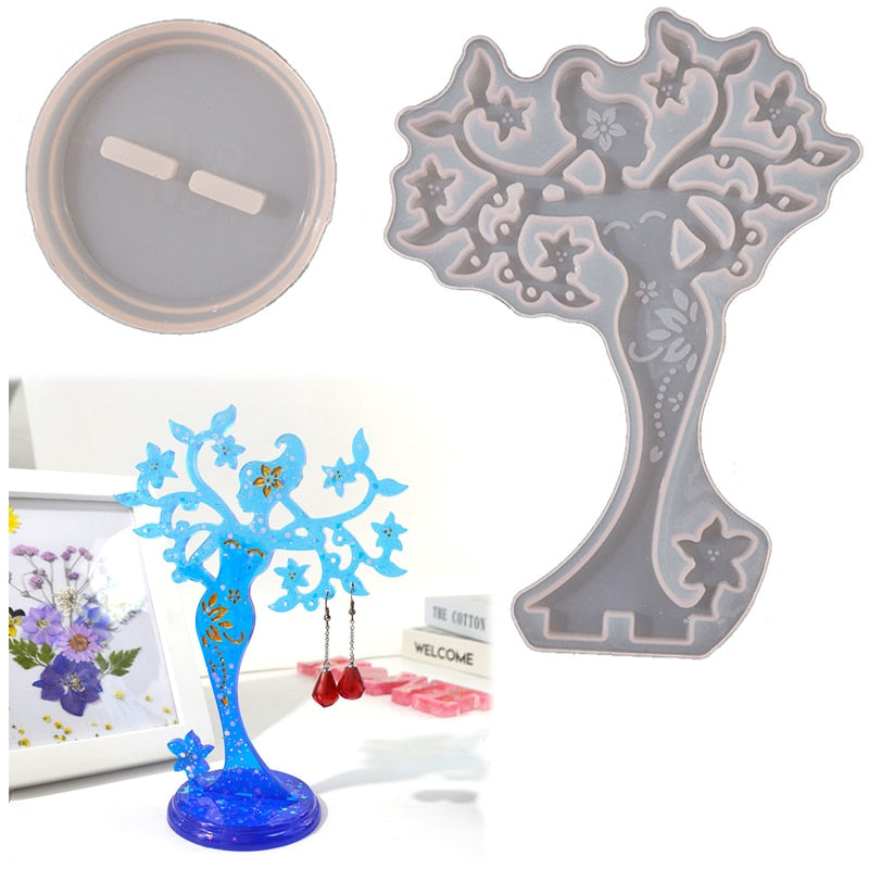 Flamboyant Woman Molds Trinket Tray Molds Full Dress Woman Display Tray Silicone Moulds for DIY Epoxy Resin