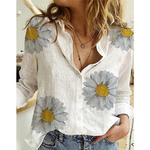 Load image into Gallery viewer, Gentillove Autumn Long Sleeve Casual Loose Shirt Women Elegant Butterfly Floral Print Tops and Blouses 2020 Vintage Cotton Tunic
