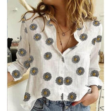 Load image into Gallery viewer, Gentillove Autumn Long Sleeve Casual Loose Shirt Women Elegant Butterfly Floral Print Tops and Blouses 2020 Vintage Cotton Tunic
