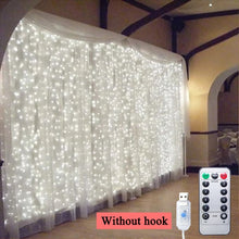 Load image into Gallery viewer, 3m 100/200/300 LED Curtain String Light Flash Garland Rustic Wedding Party Decoration Table Bridal Shower Bachelorette Home Gift
