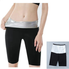 Load image into Gallery viewer, Womens Silver Ion Thermo Pants Sweat Sauna Suits Body Shapers Woman Waist Trainer Slimming Shorts Girls Fitness Leggings Shapers
